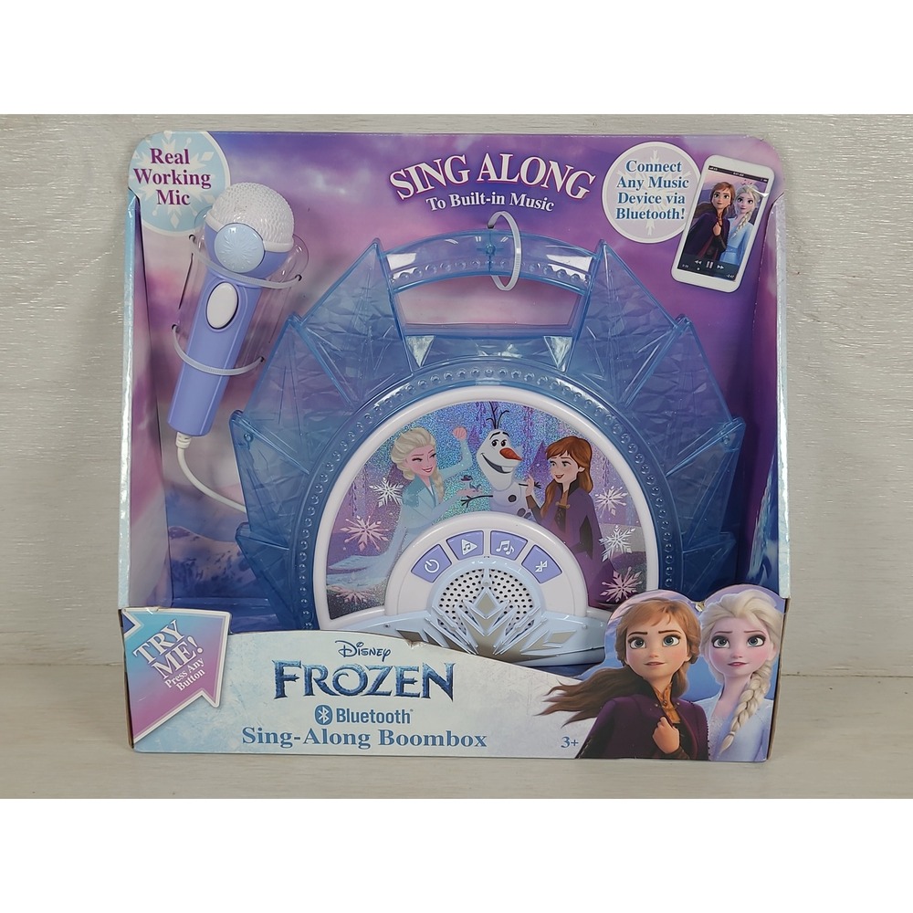 Disney Frozen Bluetooth Sing-Along Boombox with Working Mic eKids FR-115.EMv23
